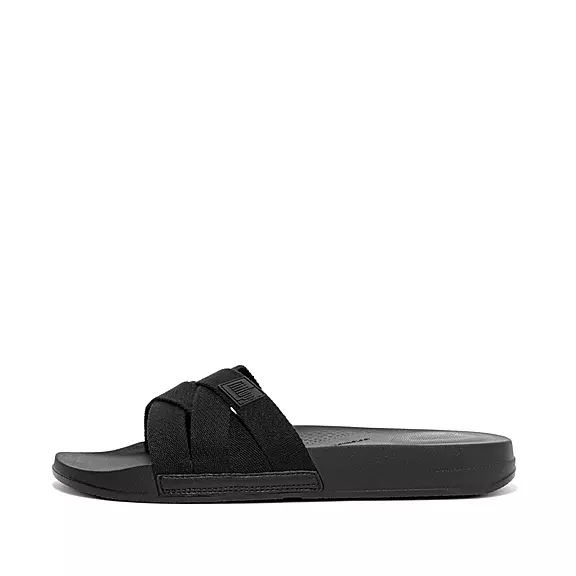 FitFlop IQUSHION Multi-Riemen Badelatschen Damen Schwarz | 39897107