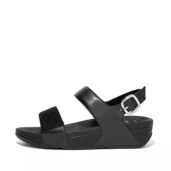 FitFlop LULU Crystal Rückenriemen Sandalen Damen Schwarz | 62421527