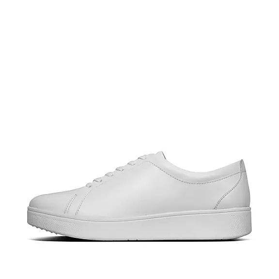 FitFlop RALLY Leder Sneakers Damen Weiß | 31044938