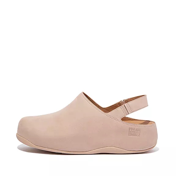 FitFlop SHUV Nubuck Back-Riemen Clogs Damen Beige | 65673257