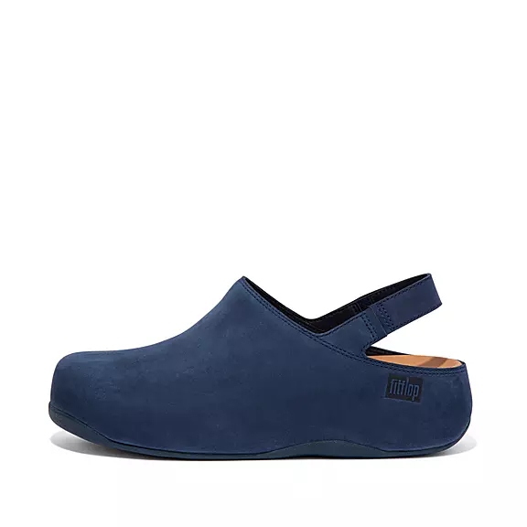 FitFlop SHUV Nubuck Back-Riemen Clogs Damen Navy | 92112282