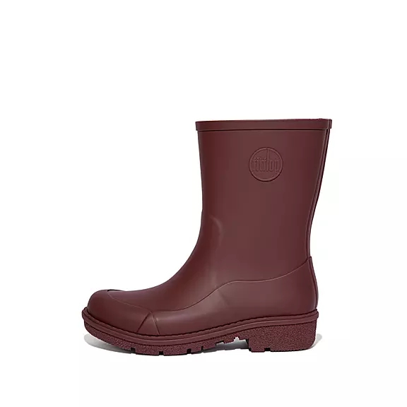 FitFlop WONDERWELLY Kurzes Regenstiefel Damen Bordeaux | 45994741