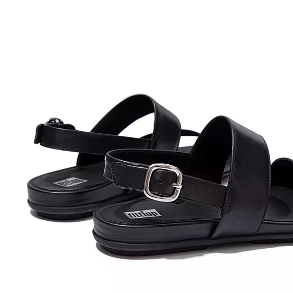 FitFlop GRACIE Leder Rückenriemen Sandalen Damen Schwarz | 11436366