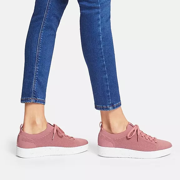 FitFlop RALLY E01 Multi-Knit Sneakers Damen Rosa | 60924797