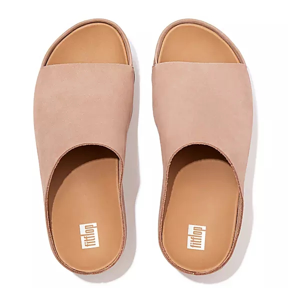 FitFlop SHUV Nubuck Badelatschen Damen Beige | 79083061