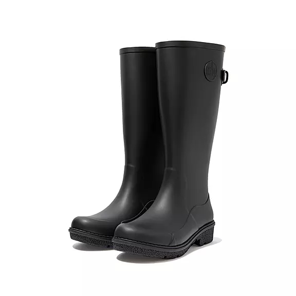 FitFlop WONDERWELLY Hohe Regenstiefel Damen Schwarz | 73682996